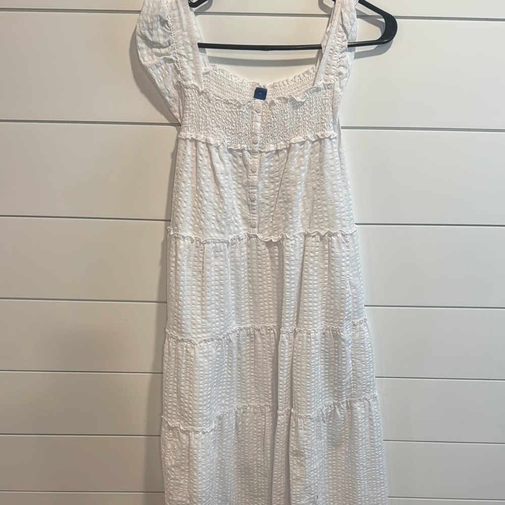 White Sleeveless Sun Dress